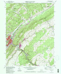 preview thumbnail of historical topo map of Tyrone, PA in 1994
