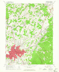 preview thumbnail of historical topo map of Uniontown, PA in 1963