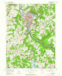 1953 Map of Vandergrift, 1965 Print