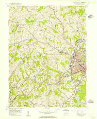 1954 Map of Washington West, 1955 Print
