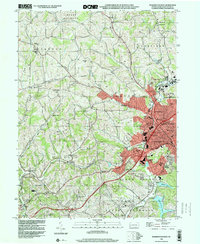 preview thumbnail of historical topo map of Washington County, PA in 1993