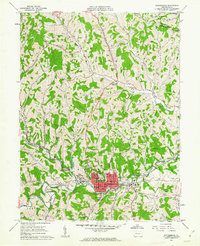 preview thumbnail of historical topo map of Waynesburg, PA in 1961