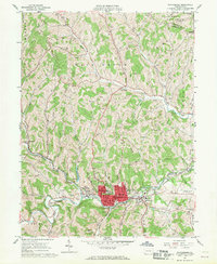 preview thumbnail of historical topo map of Waynesburg, PA in 1961