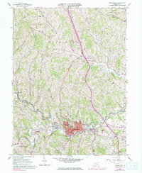 Download a high-resolution, GPS-compatible USGS topo map for Waynesburg, PA (1980 edition)
