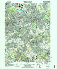 preview thumbnail of historical topo map of West Chester, PA in 1996