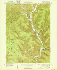 Download a high-resolution, GPS-compatible USGS topo map for Wharton, PA (1950 edition)