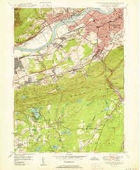 preview thumbnail of historical topo map of Luzerne County, PA in 1950