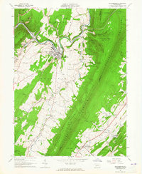 Download a high-resolution, GPS-compatible USGS topo map for Williamsburg, PA (1965 edition)