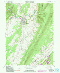 Download a high-resolution, GPS-compatible USGS topo map for Williamsburg, PA (1991 edition)