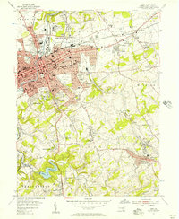 preview thumbnail of historical topo map of York, PA in 1954