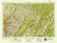 preview thumbnail of historical topo map of Pittsburgh, PA in 1954