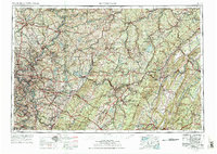 1958 Map of Huntingdon, PA, 1975 Print