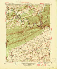 preview thumbnail of historical topo map of Berks County, PA in 1946