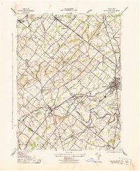 preview thumbnail of historical topo map of Bucks County, PA in 1943