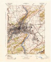 preview thumbnail of historical topo map of Easton, PA in 1943
