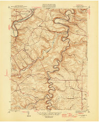 preview thumbnail of historical topo map of Clearfield County, PA in 1946