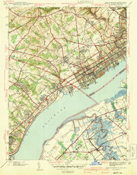Download a high-resolution, GPS-compatible USGS topo map for Marcus Hook, PA (1941 edition)