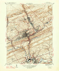 preview thumbnail of historical topo map of Pottsville, PA in 1944