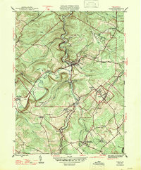Download a high-resolution, GPS-compatible USGS topo map for Ramey, PA (1947 edition)