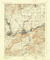 1894 Map of Allentown, 1936 Print