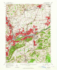 preview thumbnail of historical topo map of Allentown, PA in 1957