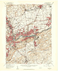 preview thumbnail of historical topo map of Allentown, PA in 1957