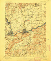 1894 Map of Allentown, 1909 Print