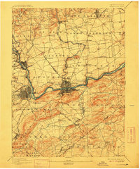 1894 Map of Allentown, 1912 Print