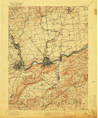 1894 Map of Allentown, 1918 Print