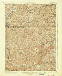 1904 Map of Amity, 1937 Print