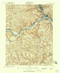historical topo map of Beaver, PA in 1901