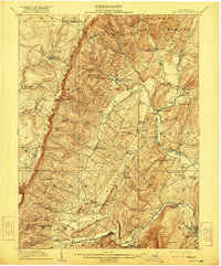 preview thumbnail of historical topo map of Bedford County, PA in 1910