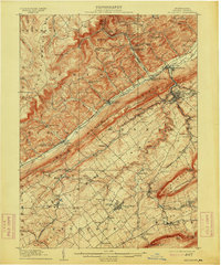 1909 Map of Bellefonte, 1914 Print