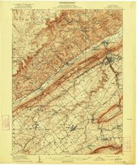 1909 Map of Bellefonte, 1922 Print