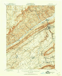 1908 Map of Bellefonte, 1960 Print
