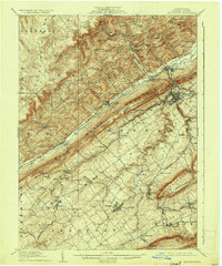 1909 Map of Bellefonte, 1937 Print