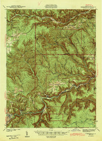 preview thumbnail of historical topo map of Elk County, PA in 1943