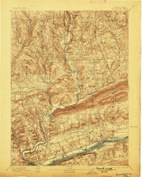 1894 Map of Bloomsburg, PA, 1899 Print