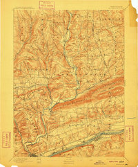 1894 Map of Bloomsburg, PA, 1910 Print
