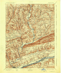 1894 Map of Lycoming County, PA, 1925 Print