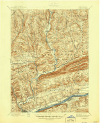 1894 Map of Lycoming County, PA, 1944 Print
