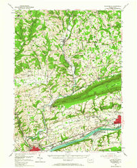 preview thumbnail of historical topo map of Bloomsburg, PA in 1954