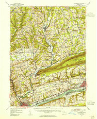 Download a high-resolution, GPS-compatible USGS topo map for Bloomsburg, PA (1955 edition)