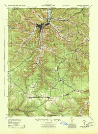 preview thumbnail of historical topo map of Bradford, PA in 1944
