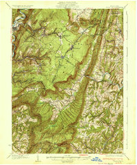 preview thumbnail of historical topo map of Fulton County, PA in 1933