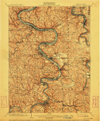 preview thumbnail of historical topo map of Brownsville, PA in 1906
