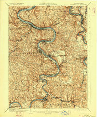 preview thumbnail of historical topo map of Brownsville, PA in 1906