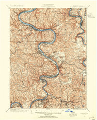 preview thumbnail of historical topo map of Brownsville, PA in 1931