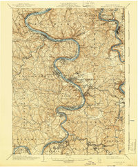preview thumbnail of historical topo map of Brownsville, PA in 1940