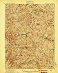 preview thumbnail of historical topo map of Burgettstown, PA in 1906